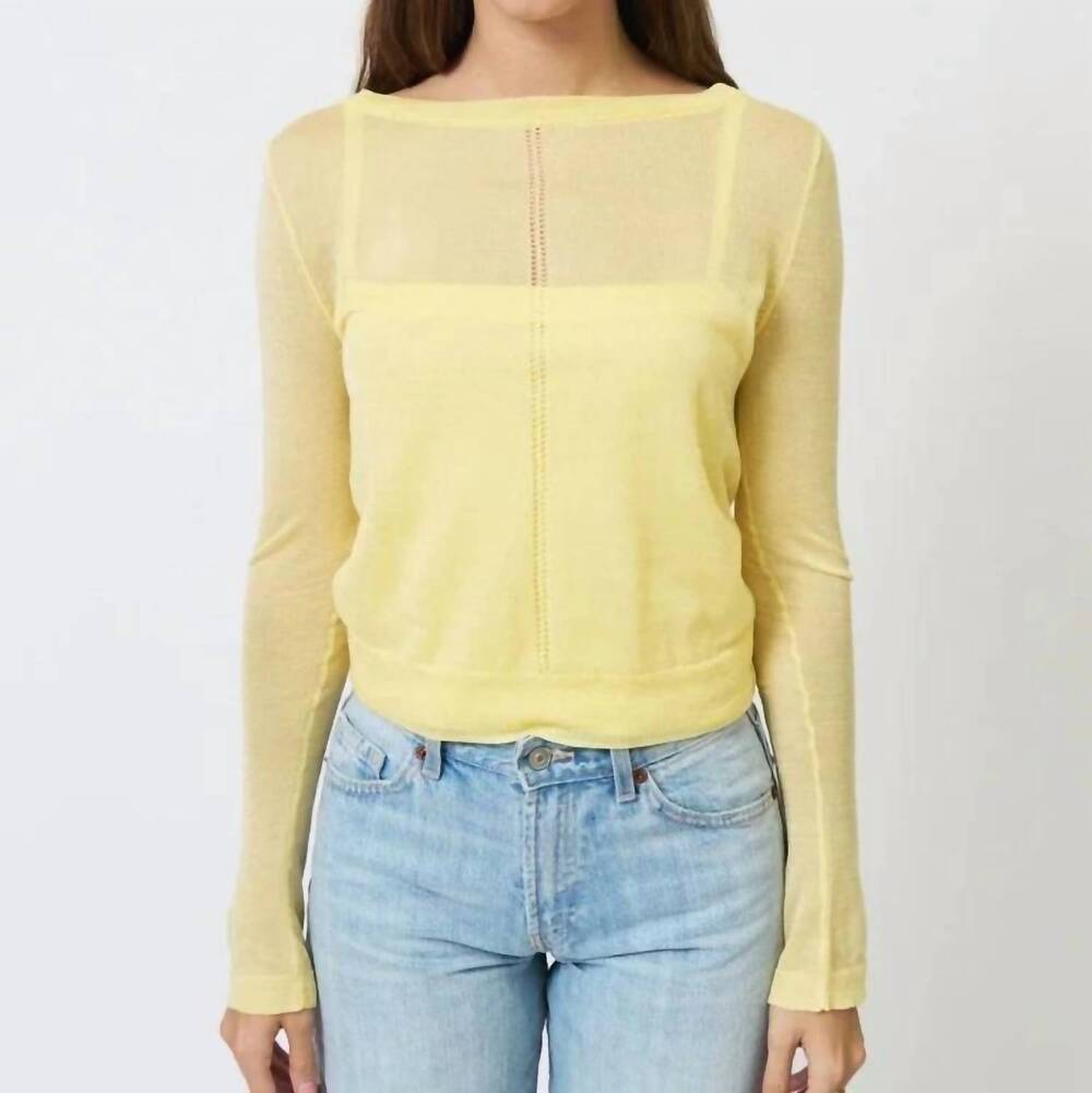 NEW CENTRAL PARK WEST brooklyn double layer sheer top in yellow